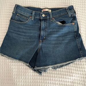 Signature Levi Strauss Heritage High- Rise jean shorts